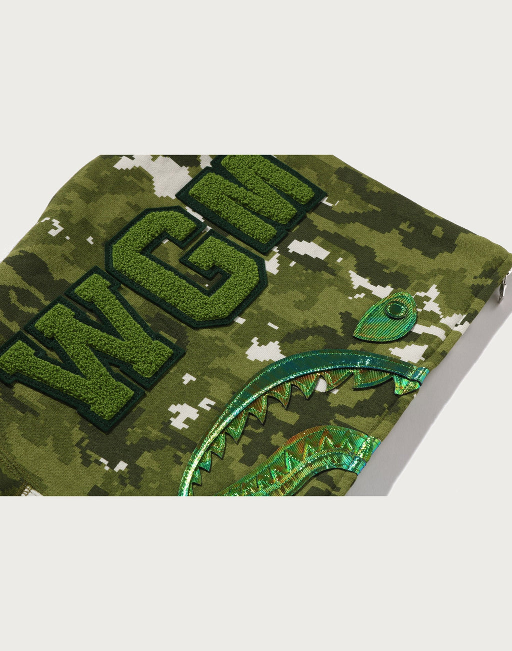 MULTI PIXEL CAMO SHARK FULL ZIP HOODIE LADIES