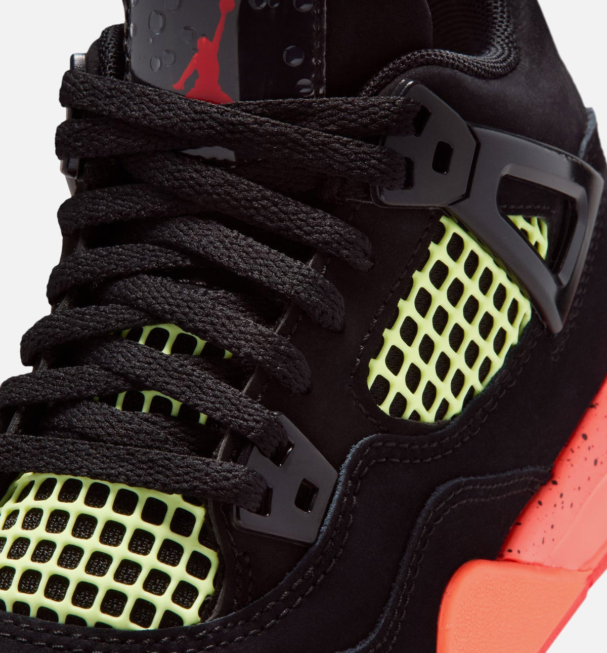 Air Jordan 4 Retro 'Black Infrared 23' Preschool - Black/Infrared 23/Bright Mango