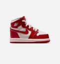 Air Jordan 1 Retro High OG Infant Toddler Lifestyle Shoe - Varsity Red/Metallic Silver