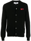 Comme Des Garçons Play Double Heart cardigan