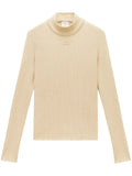 Courrèges rib-knit mock-neck jumper