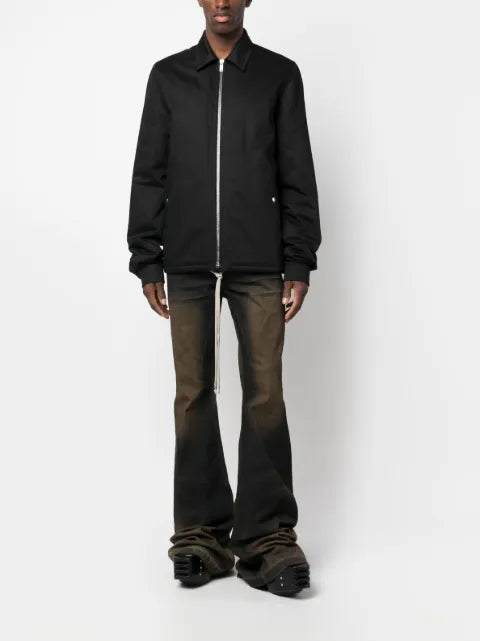 Rick Owens pointed-collar zip-up windbreaker