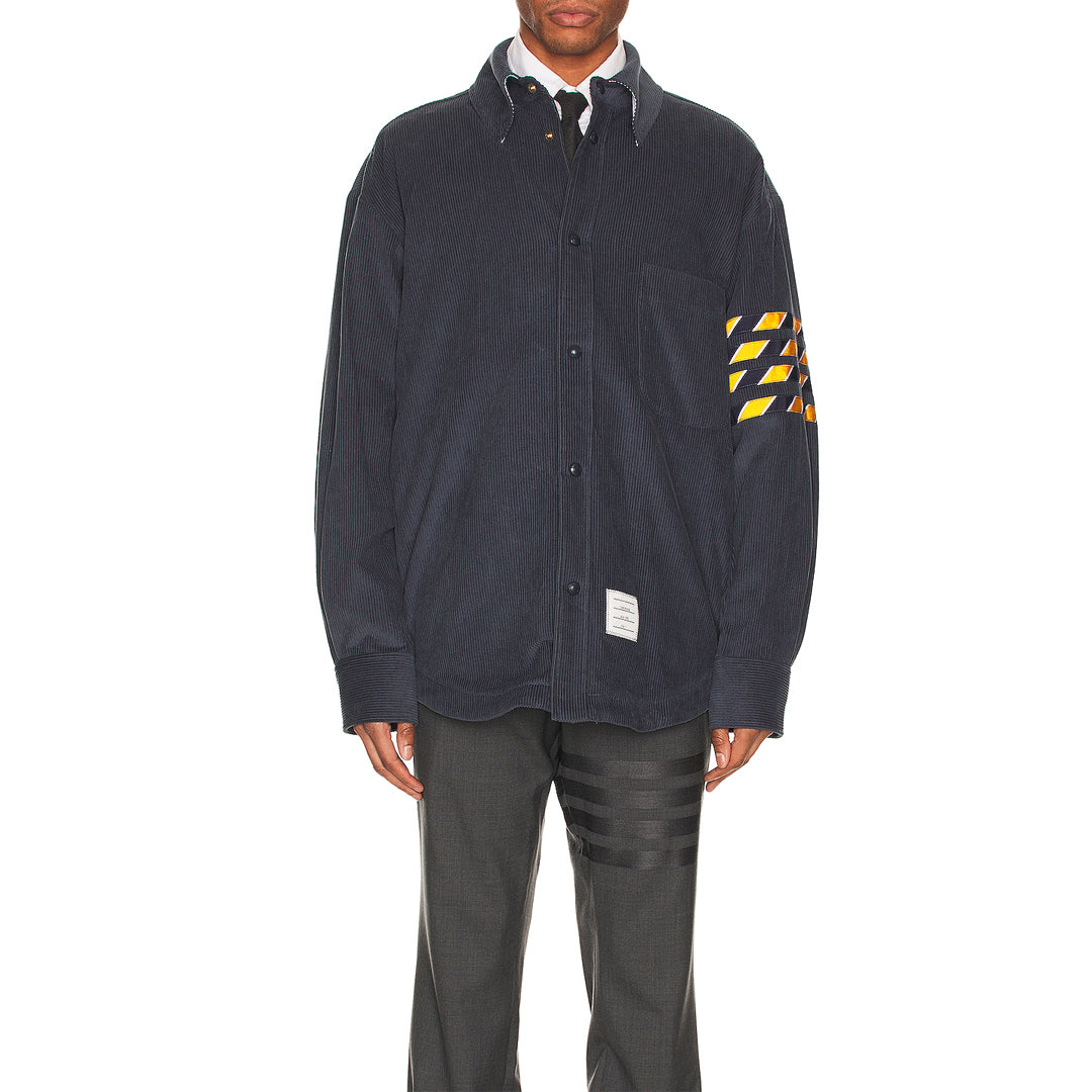 Men's Heavyweight Oxford Shirt — Partial Button Front | Thom Browne