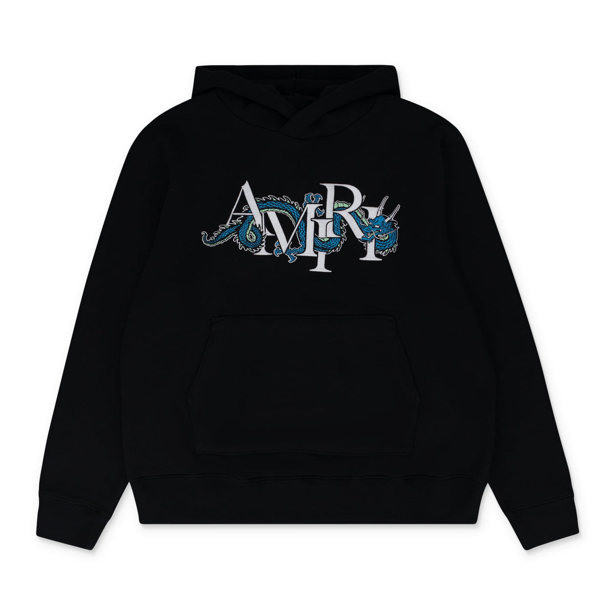 Black CNY Stacked Dragon Logo Hoodie