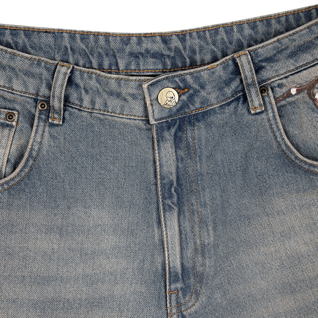 "blossom v2" patchwork Denim light blue