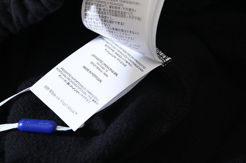 OFF-WHITE "Chain Link Arrow" Metal Texture Cotton Sweatshorts