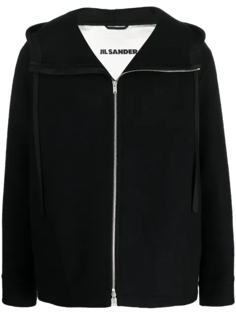 Jil Sander virgin-wool hooded jacket
