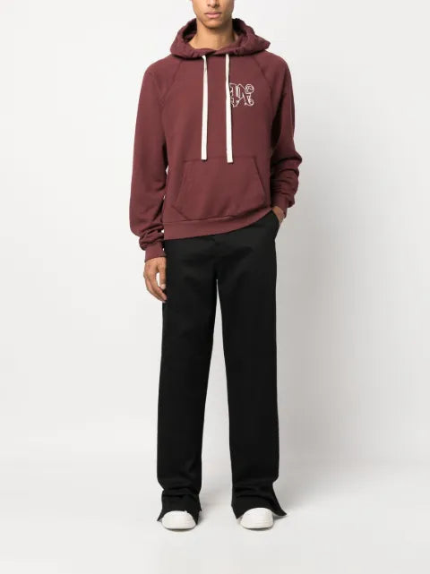 Palm Angels monogram-embroidered cotton hoodie