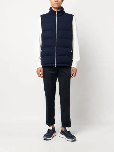 Brunello Cucinelli ribbed padded gilet