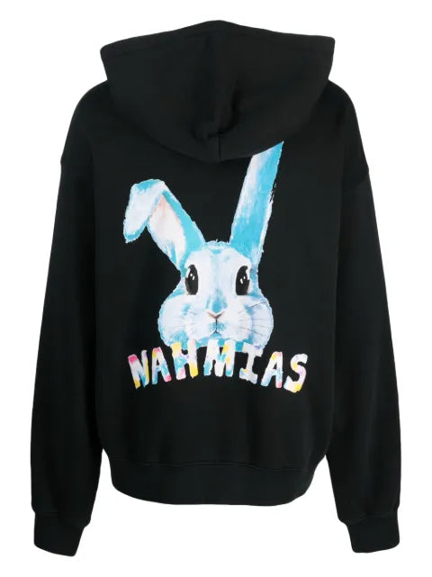 Nahmias logo-print cotton hoodie