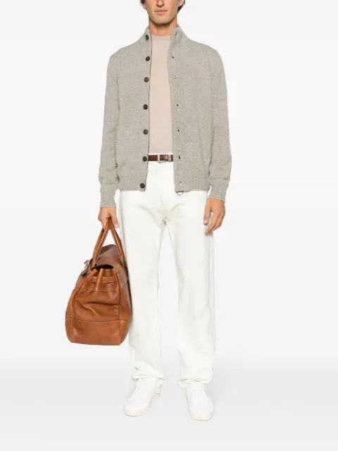 Barbour elbow-patch button-up cardigan