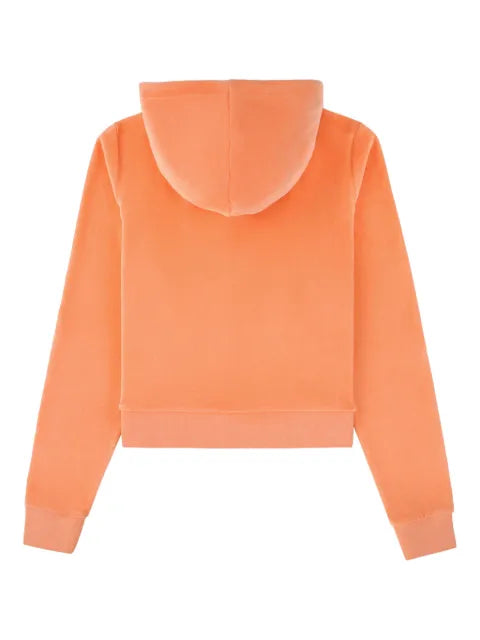 Sporty & Rich Italic-logo zip-up hoodie