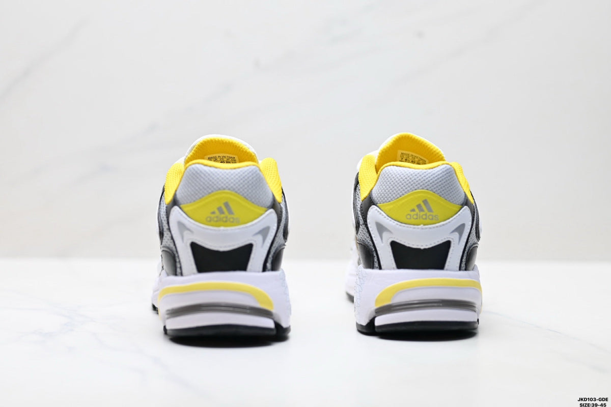 Adidas K81801550 Men's Running Shoes - White/Black/Yellow