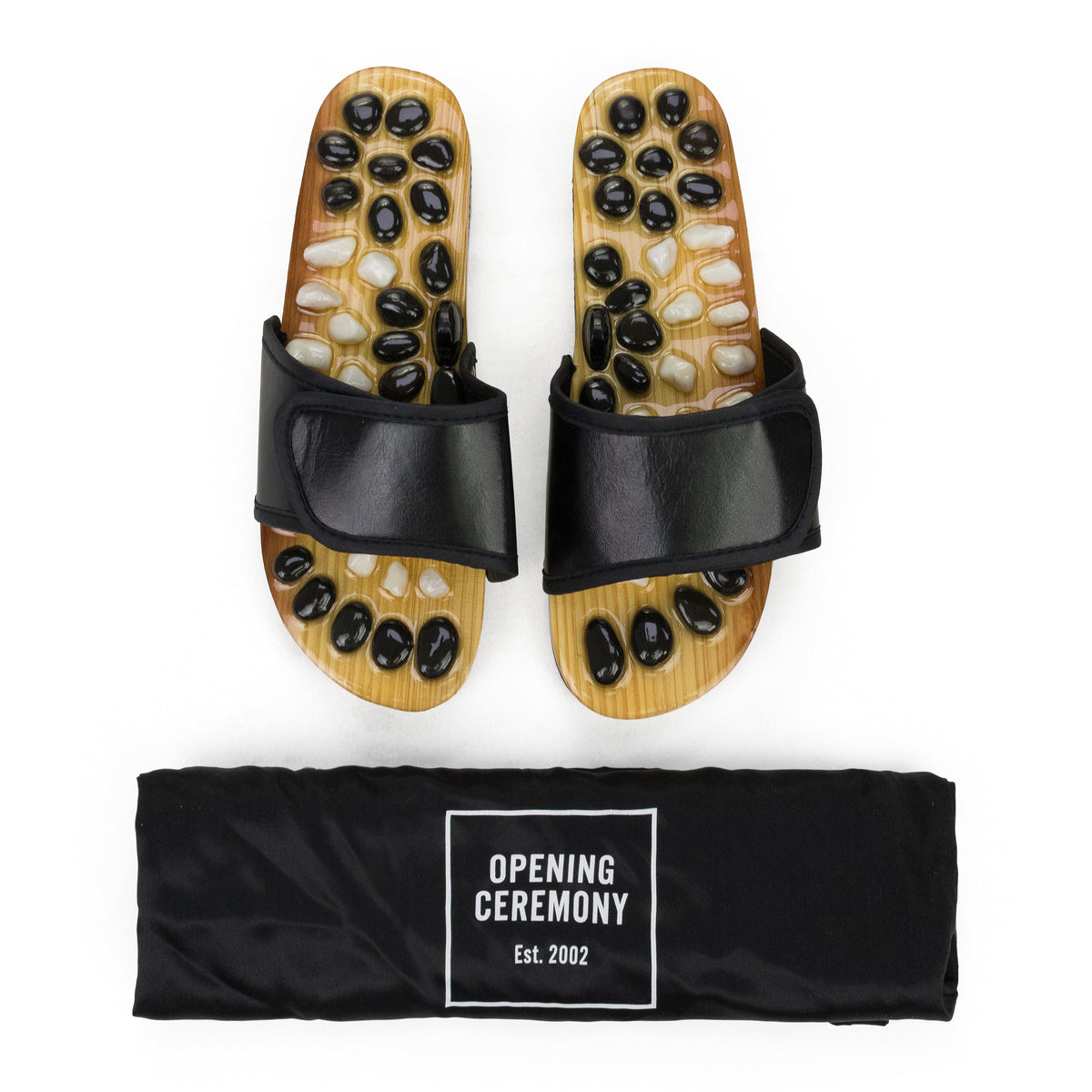 BLACK MASSAGE SANDALS