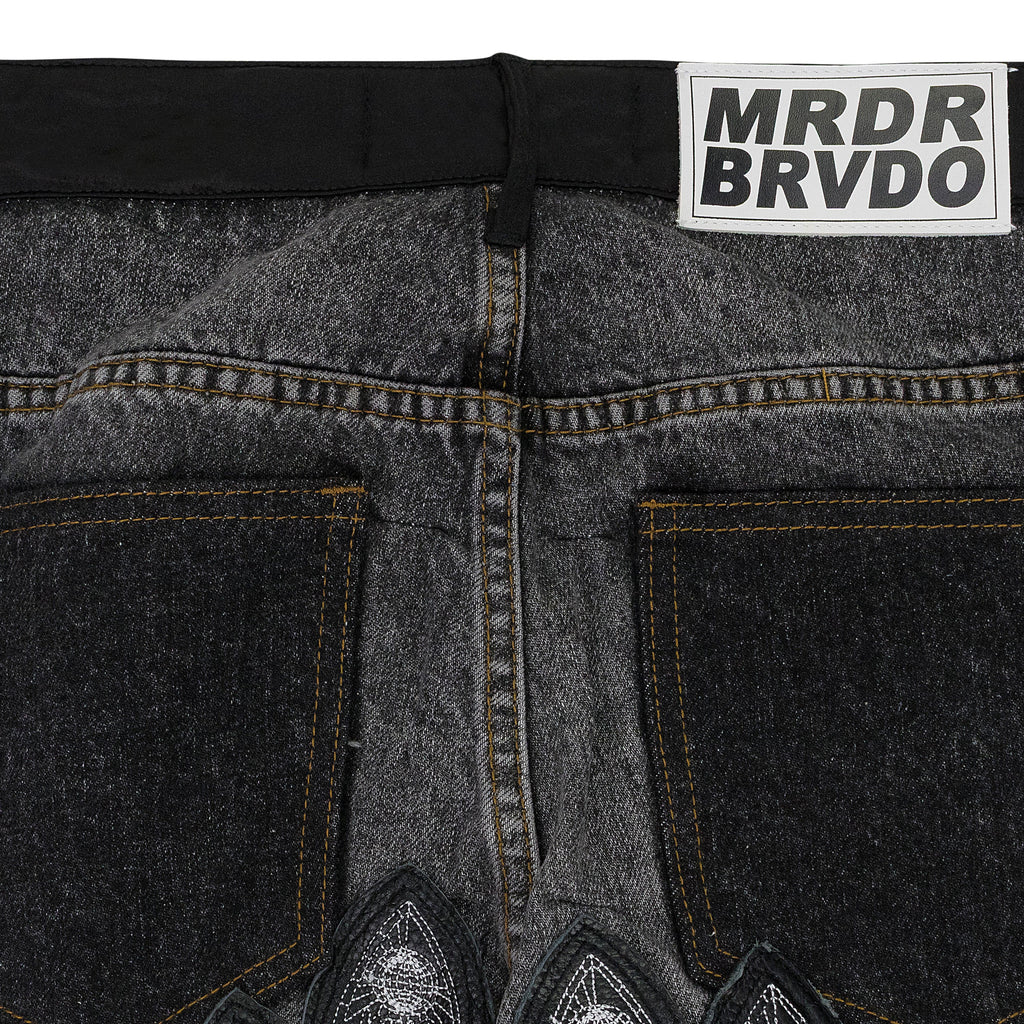 BLACK PATCHED ARCH PANTS