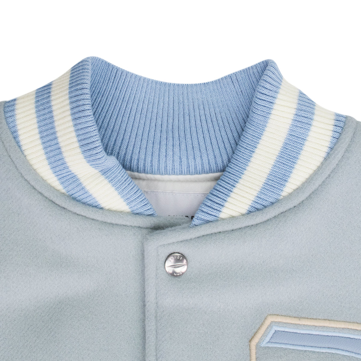 Mint Wool Lightning Varsity Jacket