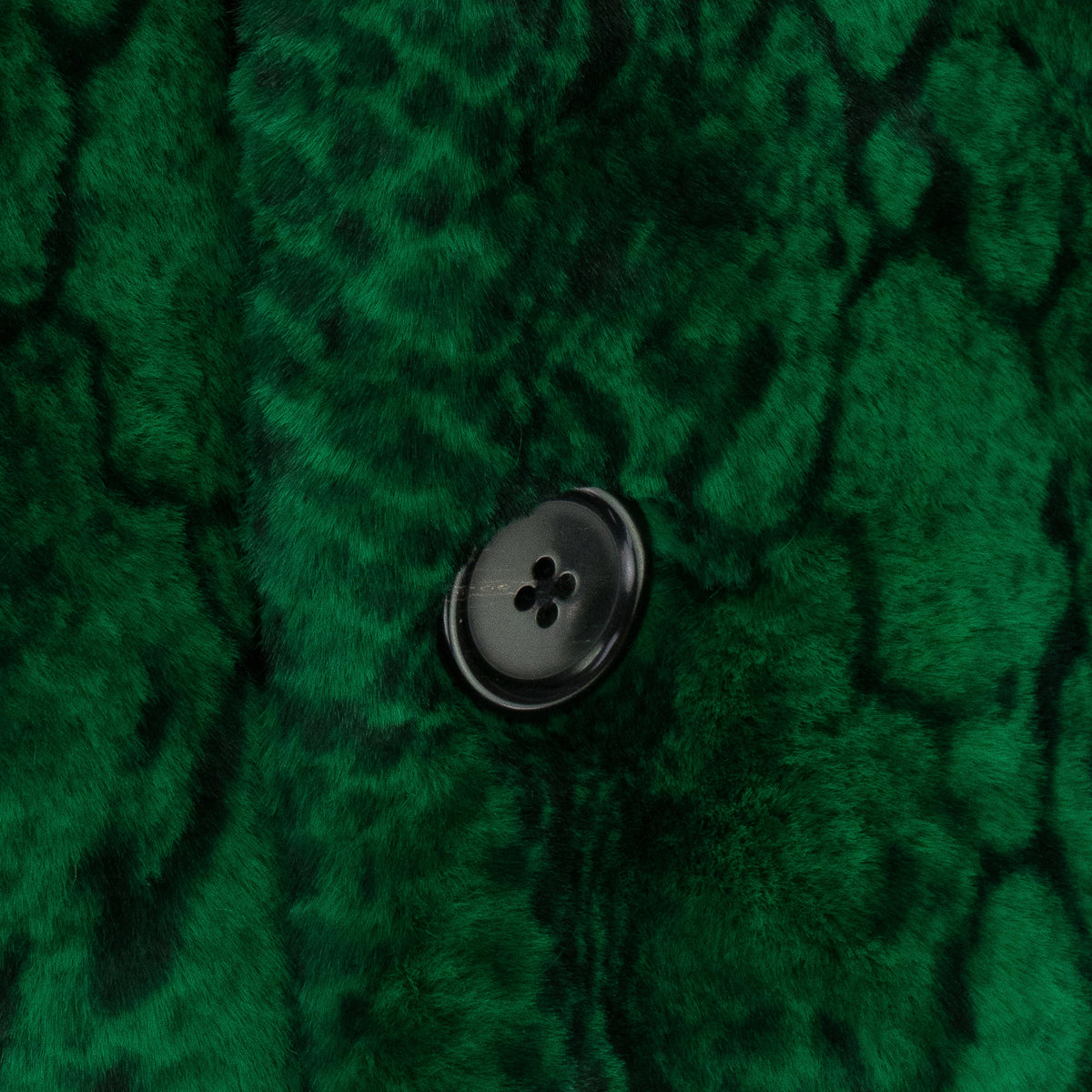Green Snake Faux Fur Coat
