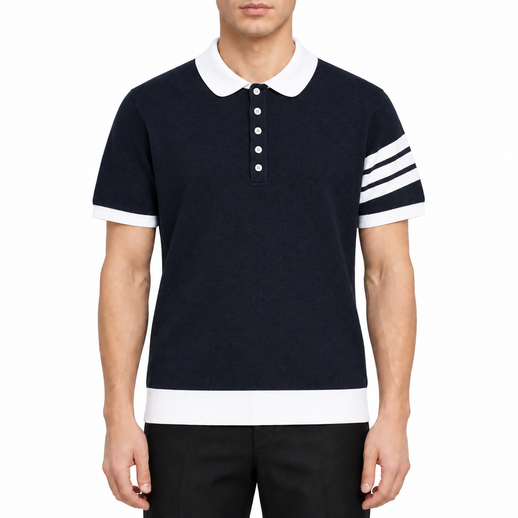 Classic Four-Bar Polo Shirt - 100% Cotton Prem | Thom Browne