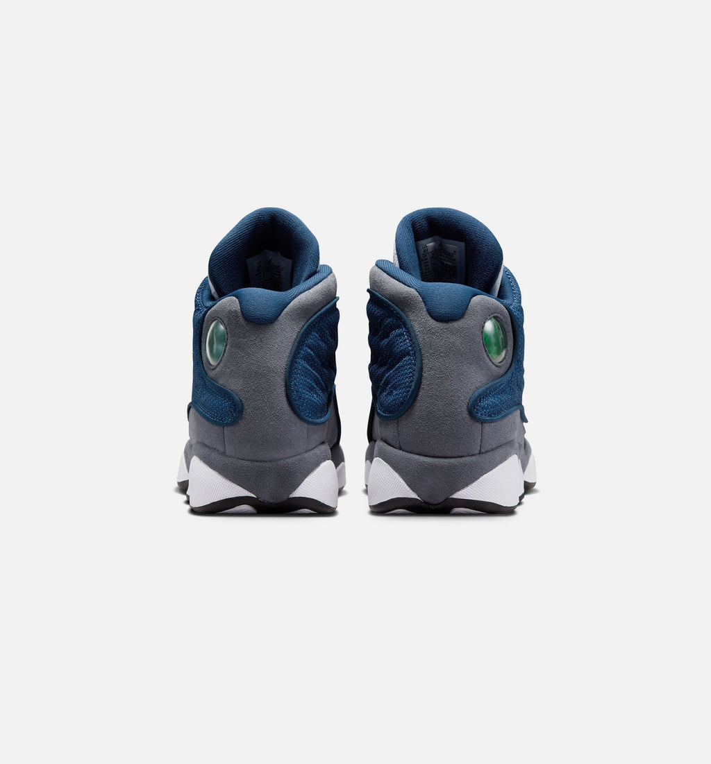 Air Jordan 13 Retro Flint Grade School Lifestyle Shoes - Navy / University Blue / Flint Grey