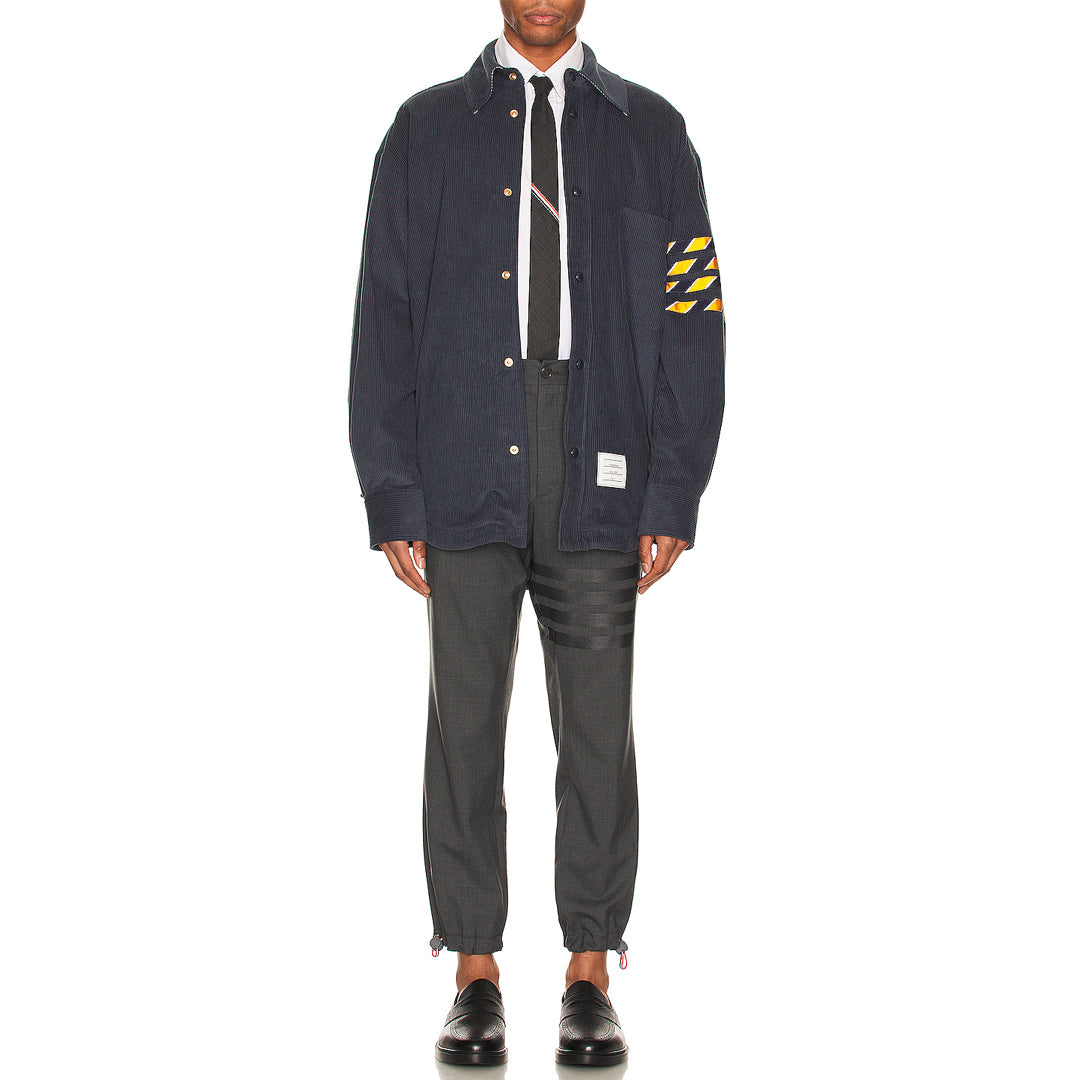 Men's Heavyweight Oxford Shirt — Partial Button Front | Thom Browne
