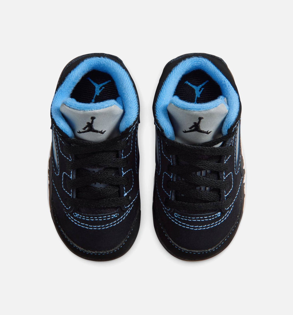Air Jordan 5 Retro Black Carolina Infant/Toddler Lifestyle Shoes - Black/University Blue/White