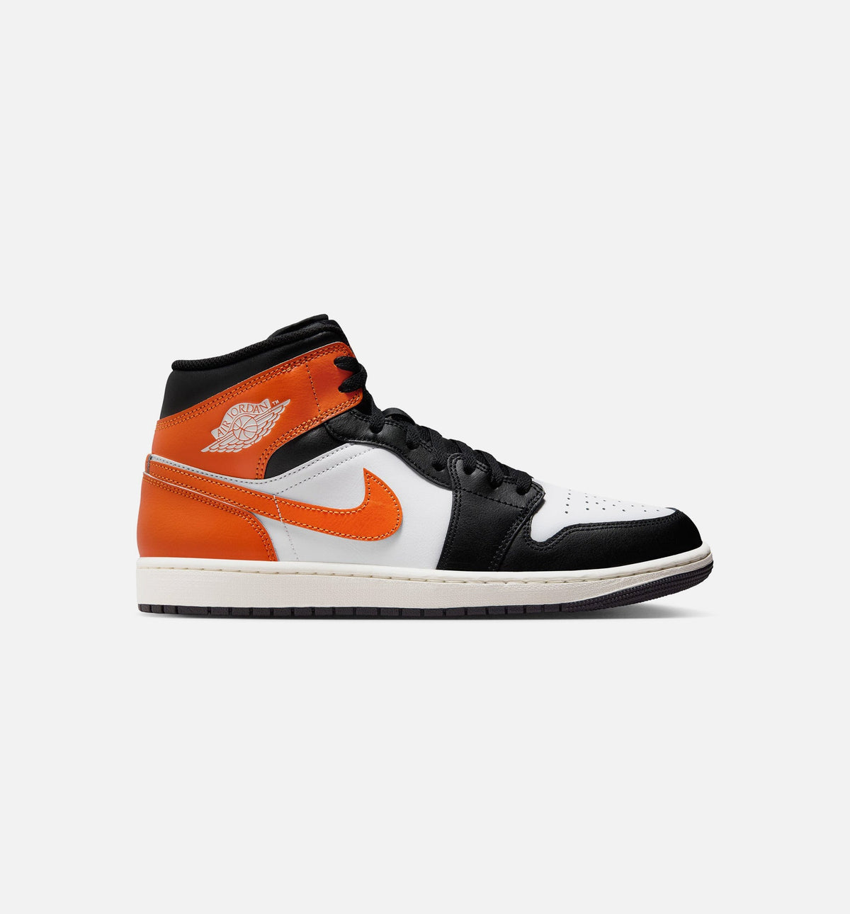 Air Jordan 1 Mid Men's Lifestyle Shoes - Starfish White Sail Black