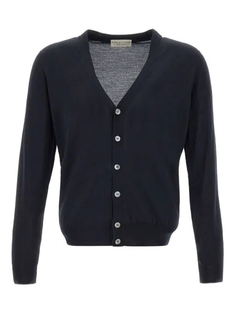 Filippo De Laurentiis V-neck ribbed-edge cardigan