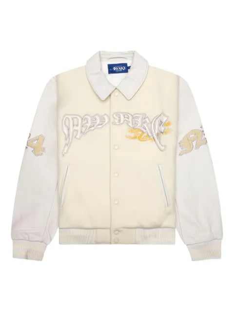 Awake NY dragon-embroidered varsity jacket