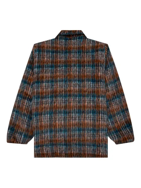 SOUTH2 WEST8 plaid logo-patch jacket