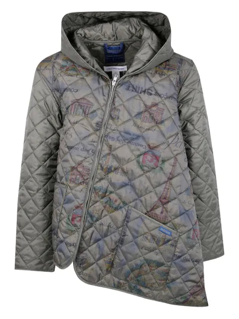 Comme Des Garçons Shirt hooded quilted jacket