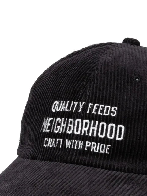 Neighborhood corduroy baseball cap with embroidery