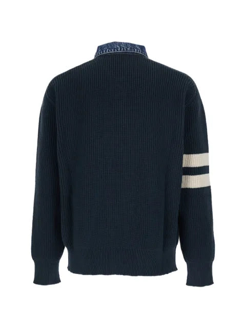 DSQUARED2 sweater with denim collar