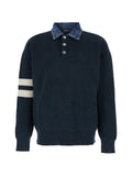 DSQUARED2 sweater with denim collar