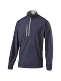 PUMA logo-print long-sleeve wind jacket
