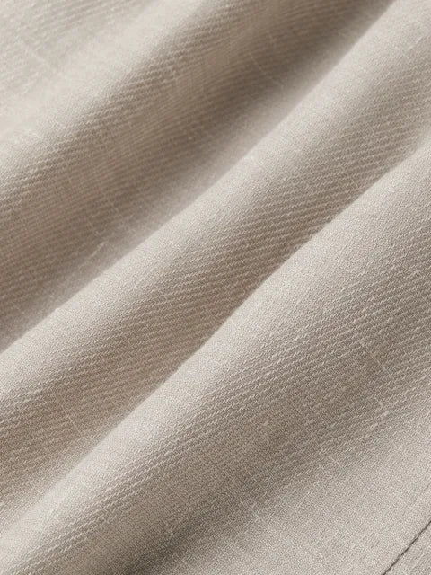 Zegna light beige coat in wool, linen and silk crossover style