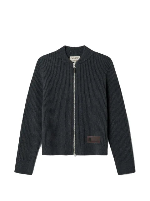 Carrer Ash ribbed patch cardigan
