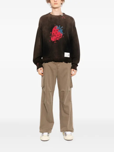 Maison MIHARA YASUHIRO distressed graphic jumper