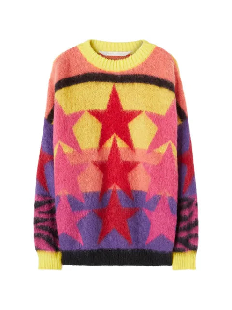 Palm Angels star-intarsia mohair-blend sweater