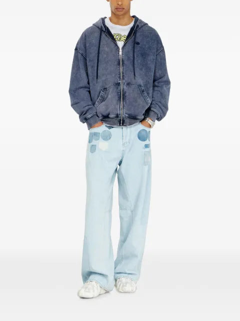 Diesel S-Boxt-Hood-Zip-Den sweater