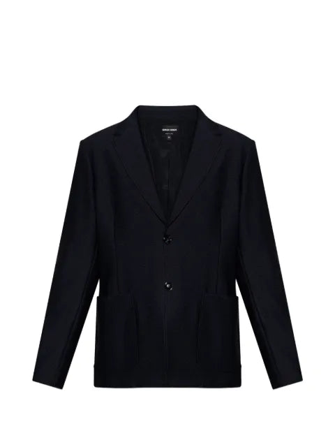 Giorgio Armani notched-lapel textured jacket