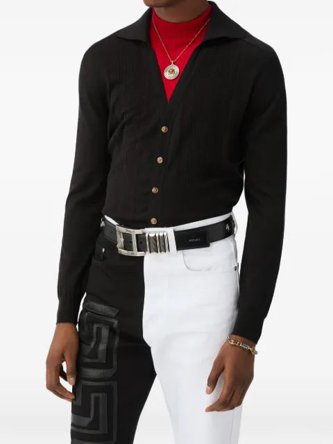 Versace Greca-pattern knit cardigan