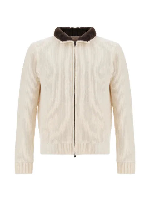 Herno ribbed-knit wool cardigan