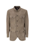 Brunello Cucinelli suede leather safari jacket