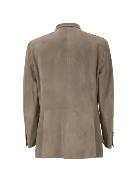 Brunello Cucinelli suede leather safari jacket
