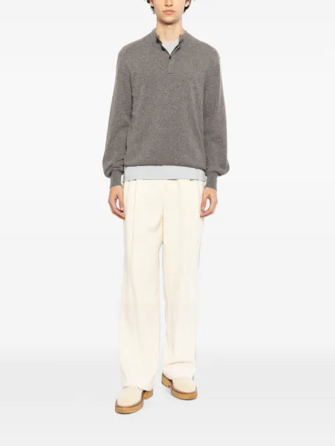 N.Peal half-button cashmere jumper