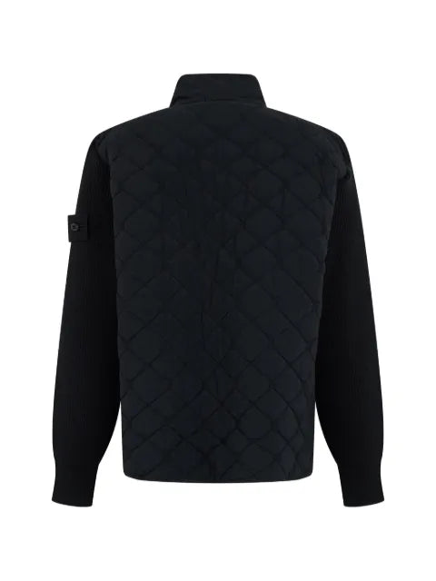 Stone Island quilted knitted-sleeve jacket