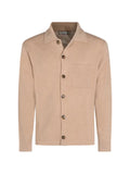 Canali spread-collar chest-pocket cardigan