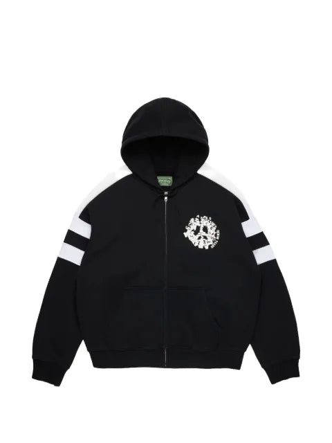 Denim Tears Denim U paneled zip-up hoodie