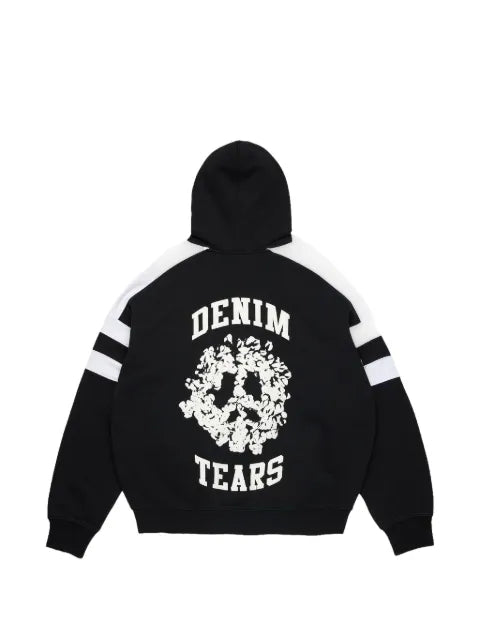 Denim Tears Denim U paneled zip-up hoodie