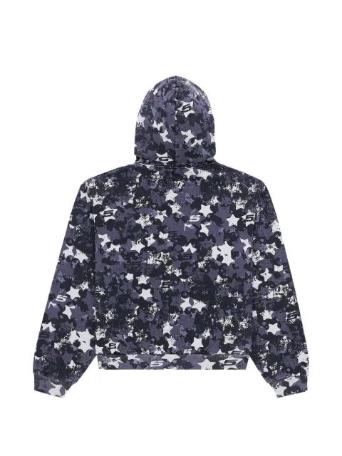 SP5DER camouflage-print zip-up hoodie